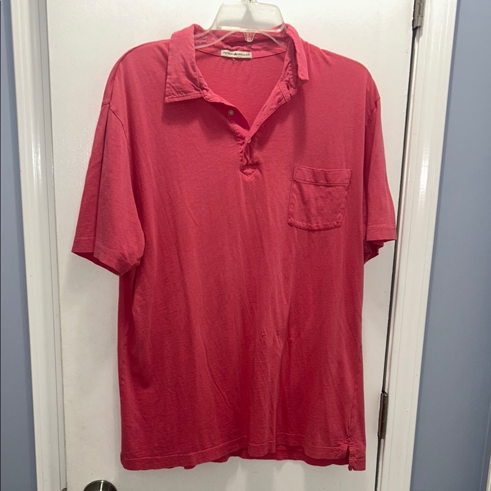 Peter Millar Red Polo Shirt Soft Cotton Casual